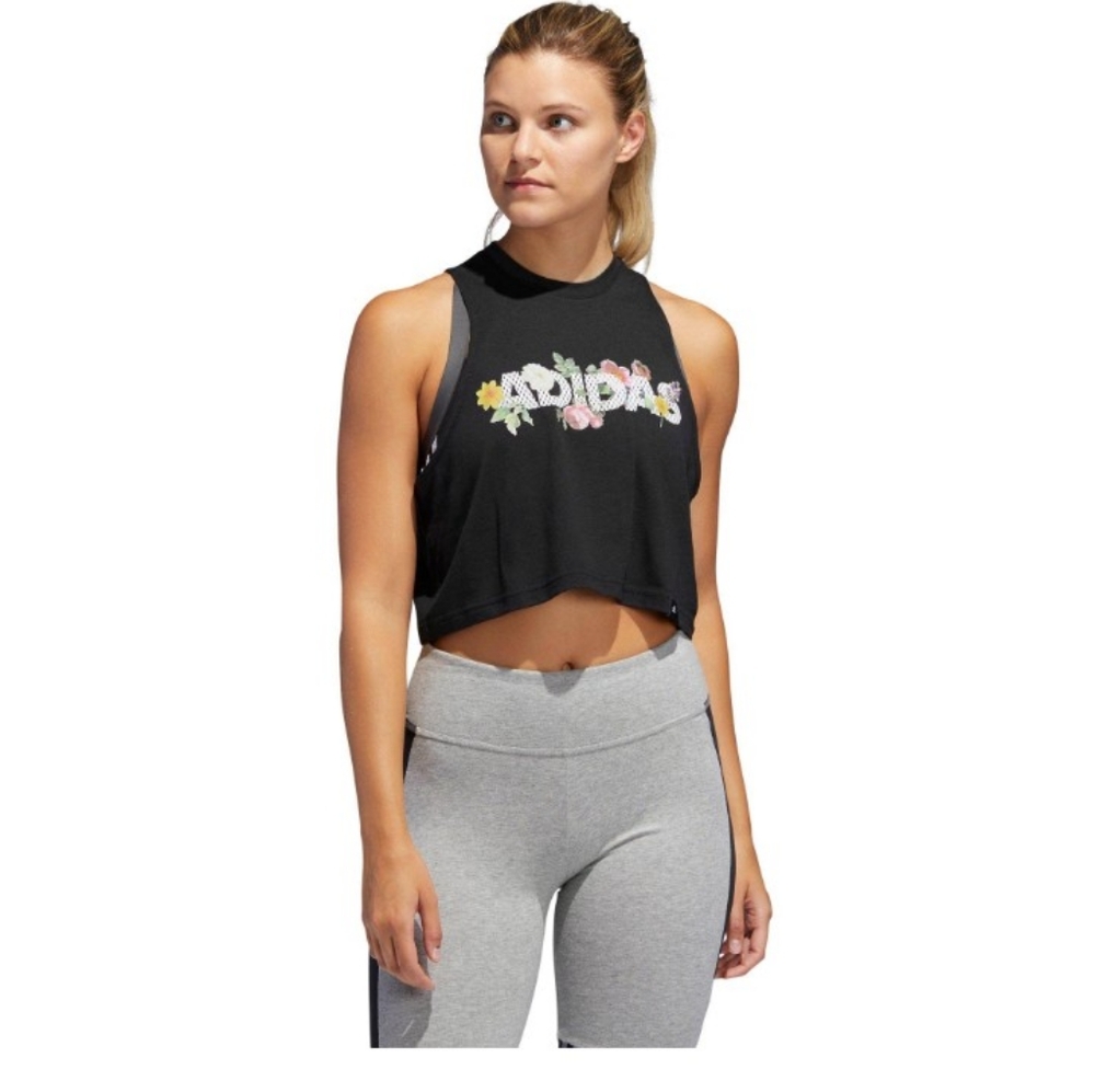 Adidas | floral | crop top